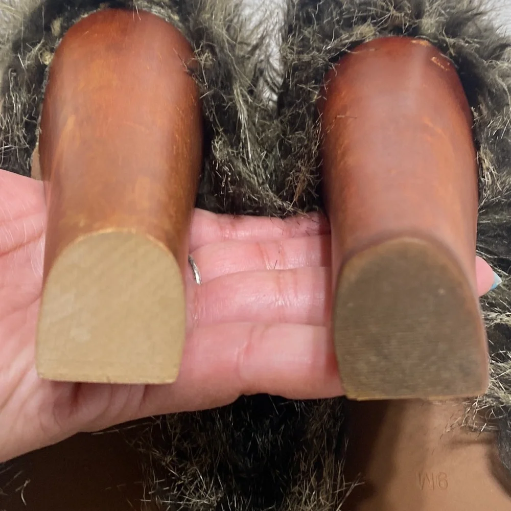 Rare Limited Edition Lita - Shag Jeffrey Campbell Faux Fur Booties in Ta… - Picture 9 of 17